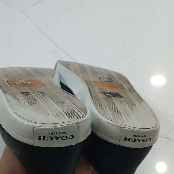 Coach Black Patterned Slip-On Shoes Sz 7 Pre-owned - Picture 8 of 9